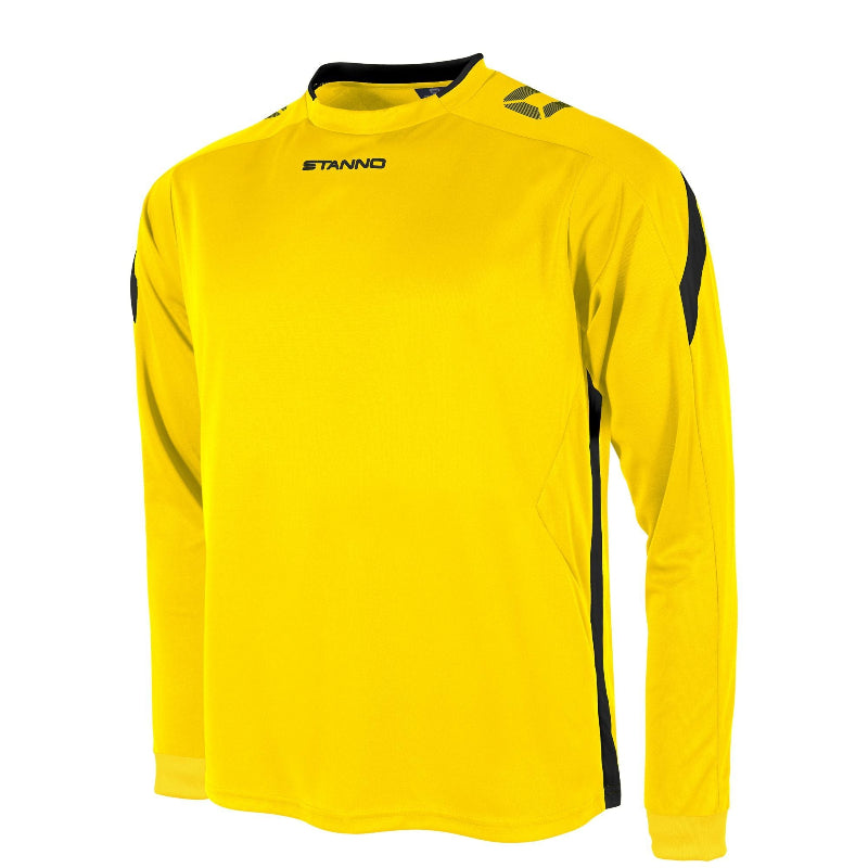 Yellow black long sleeve football shirt