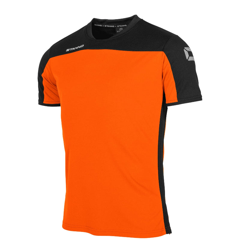 Orange black football shirt