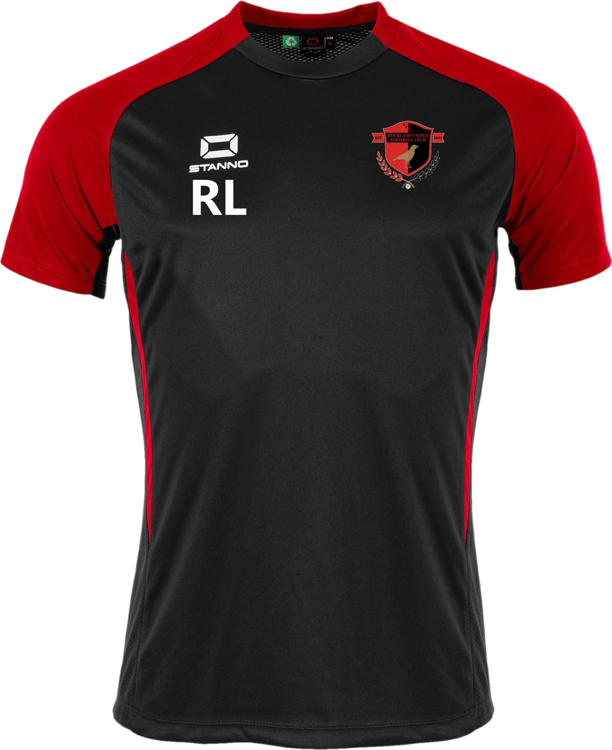 Rockland United Stanno Stadio T-Shirt Black/Red