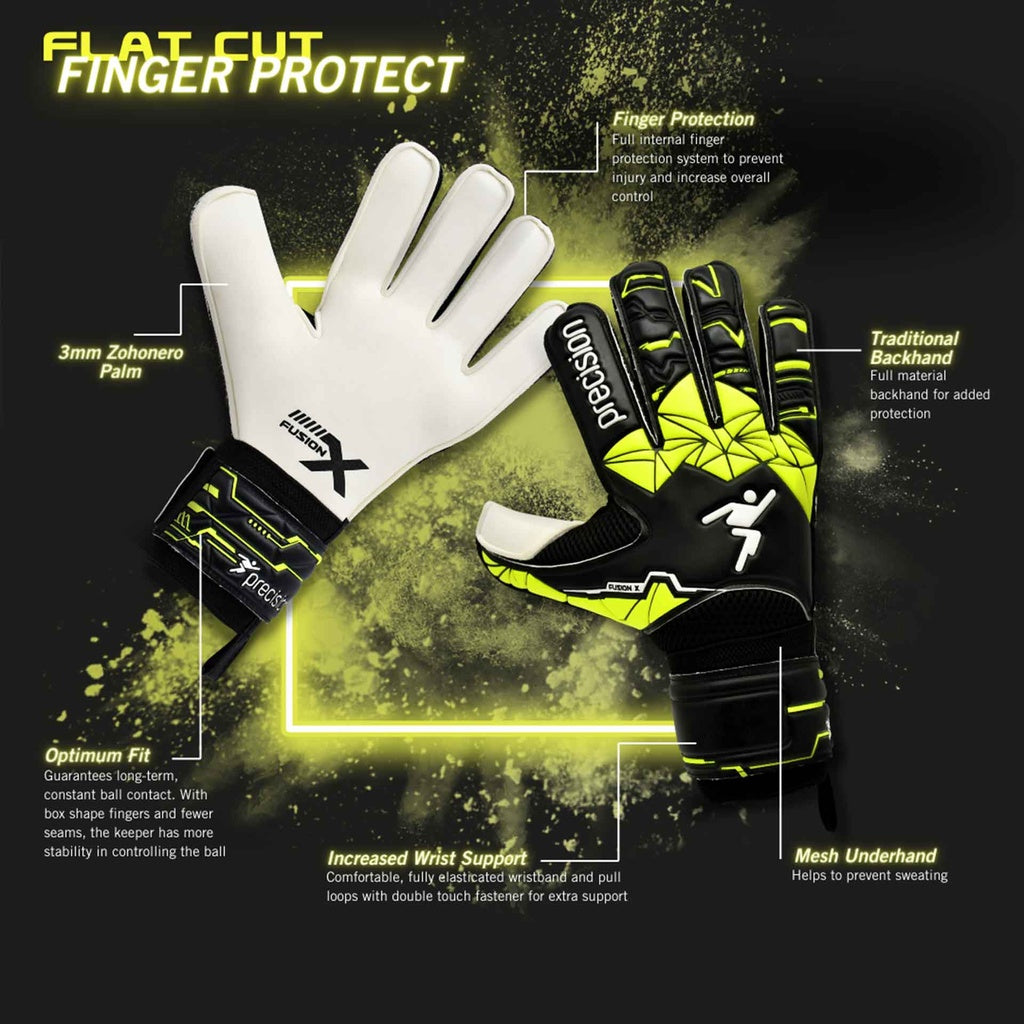 Fusion X Flat cut Finger Protect GK Gloves  Junior